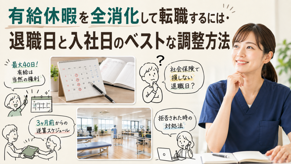 有給休暇を全消化して転職するには・退職日と入社日のベストな調整方法