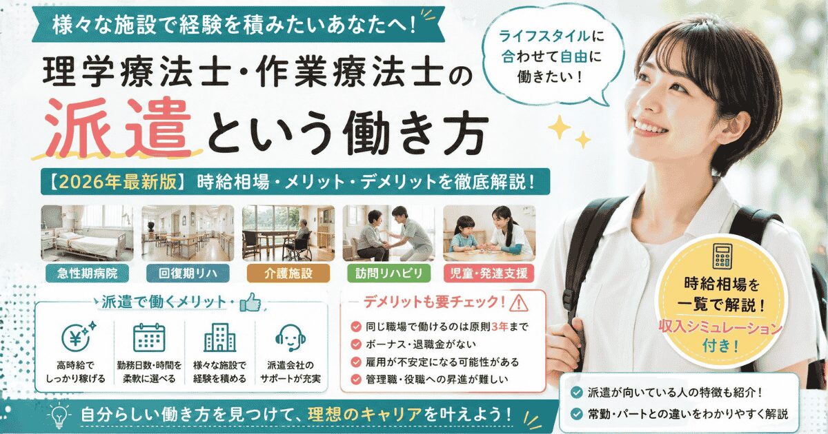 理学療法士・作業療法士の派遣という働き方